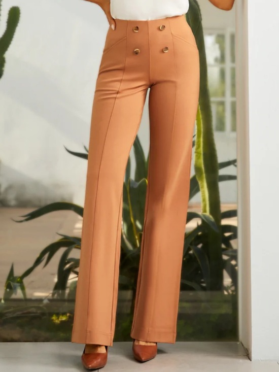 Betabrand Pants - Betabrand Atlantic DPYP™ Dress Pant Yoga Pants | Wide (Sandalwood)